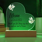 To Mom Heart Acrylic Plaque