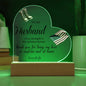 TO MY HUSBAND HEART GIFT ACRYLIC PLAQUE