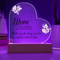 To Mom Heart Acrylic Plaque