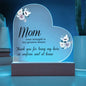To Mom Heart Acrylic Plaque