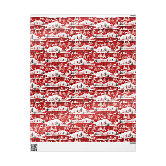 Santa Clause Plaid Wrapping Papers