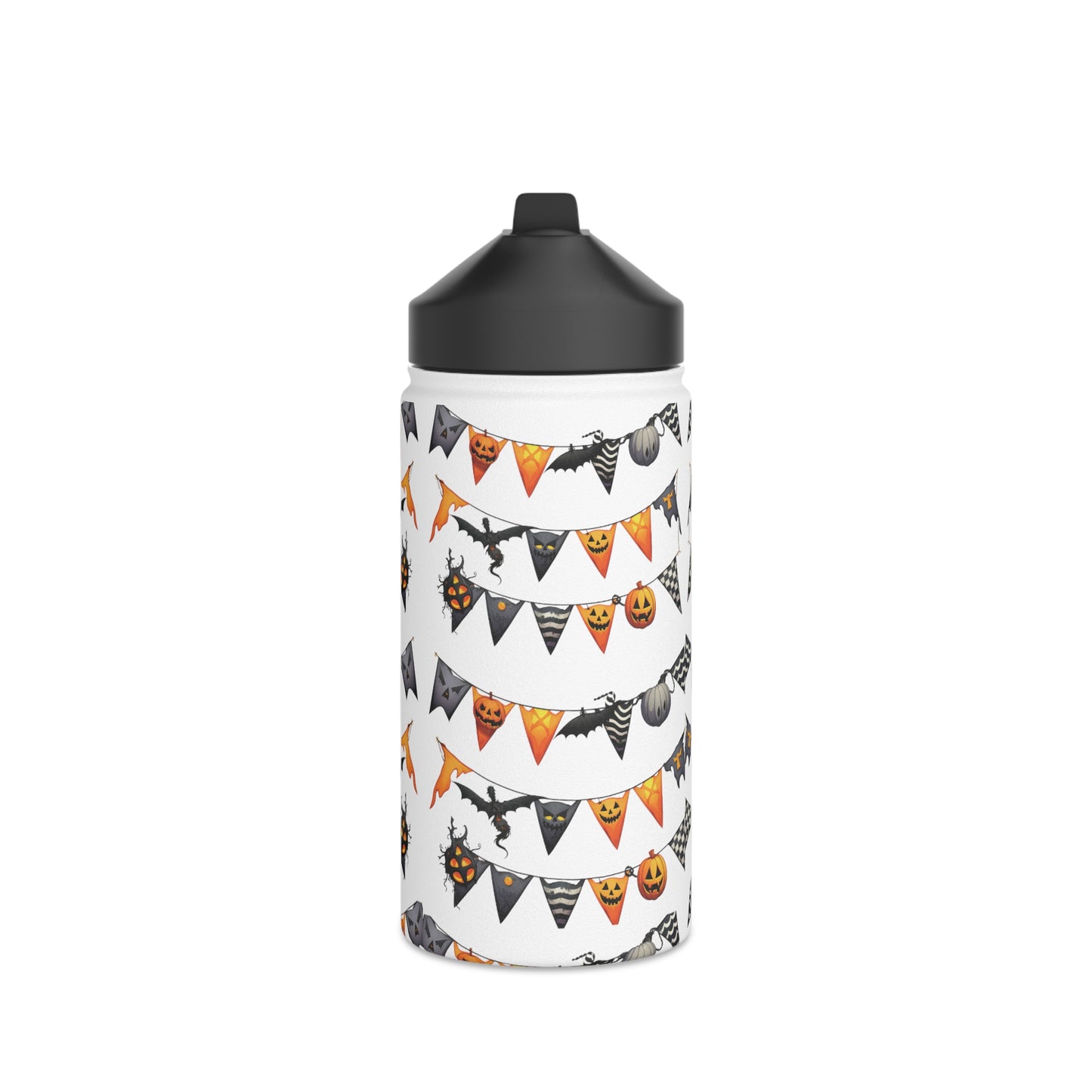 Halloween Flag Stainless Steel Water Bottle, Standard Lid