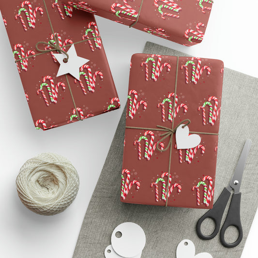 Candy Cane Candy Wrapping Papers