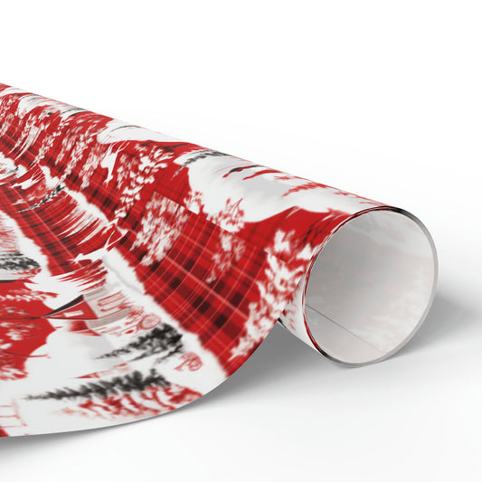 Santa Clause Plaid Wrapping Papers