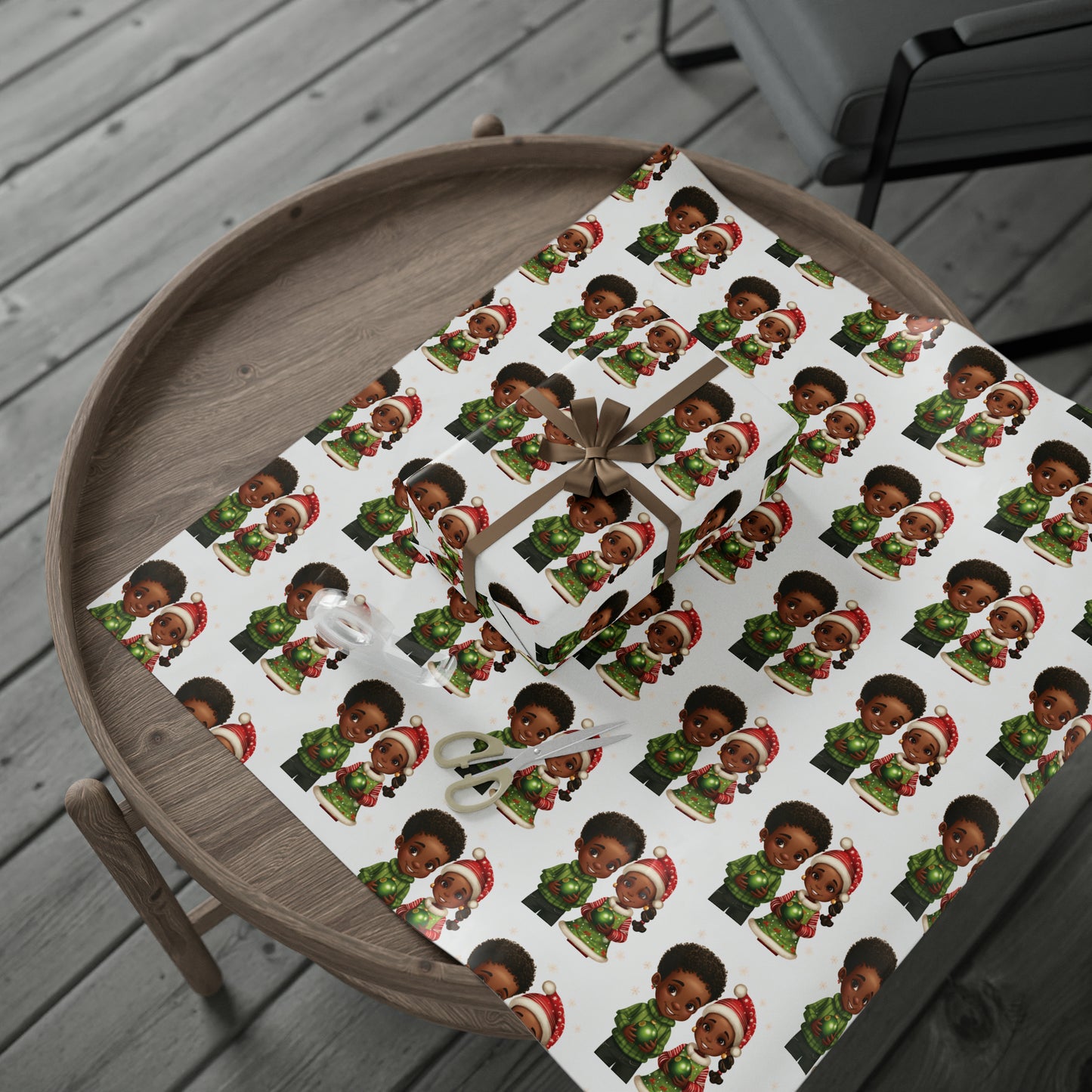 African American Kids Wrapping Paper