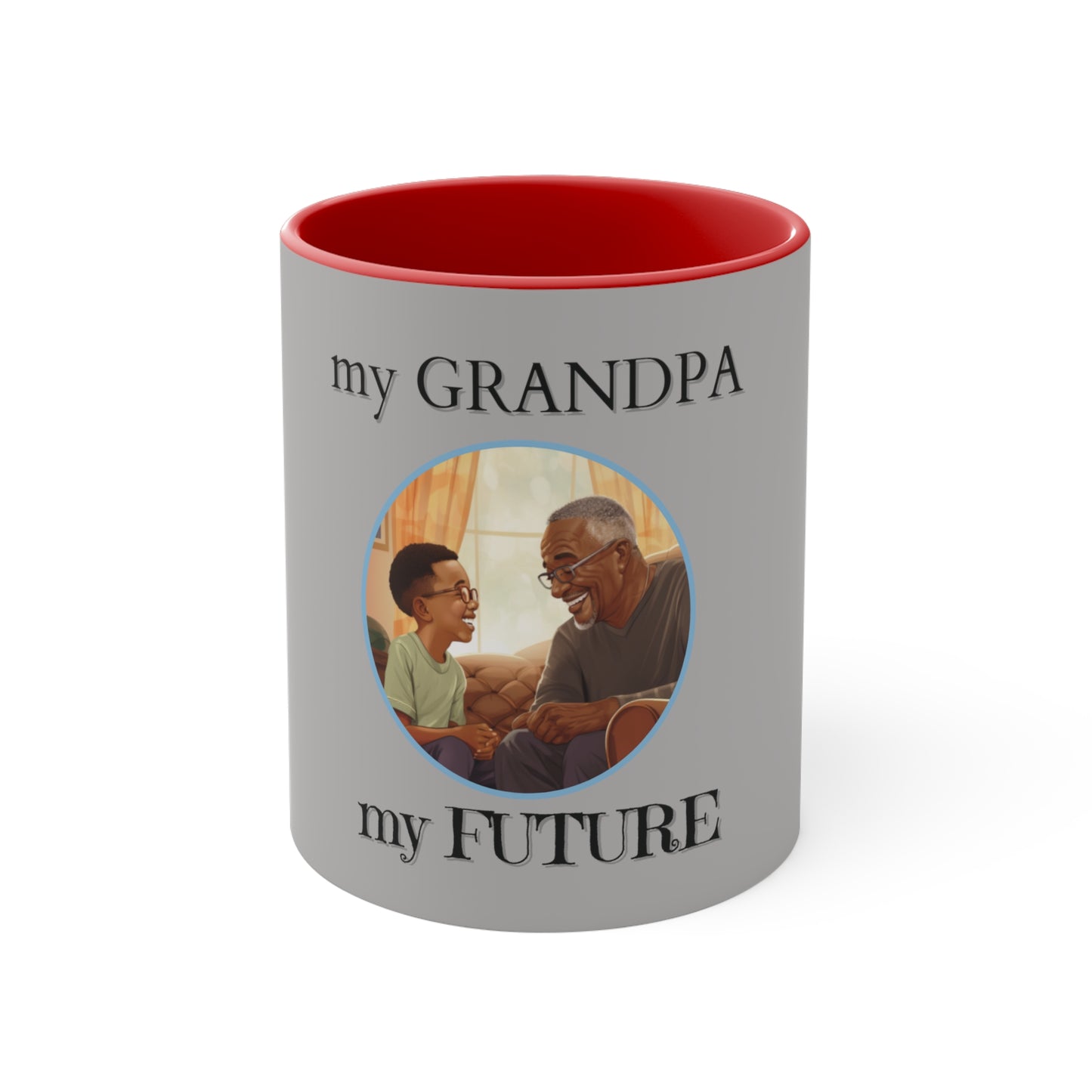 My Grandpa My Future Accent Coffee Mug, 11oz