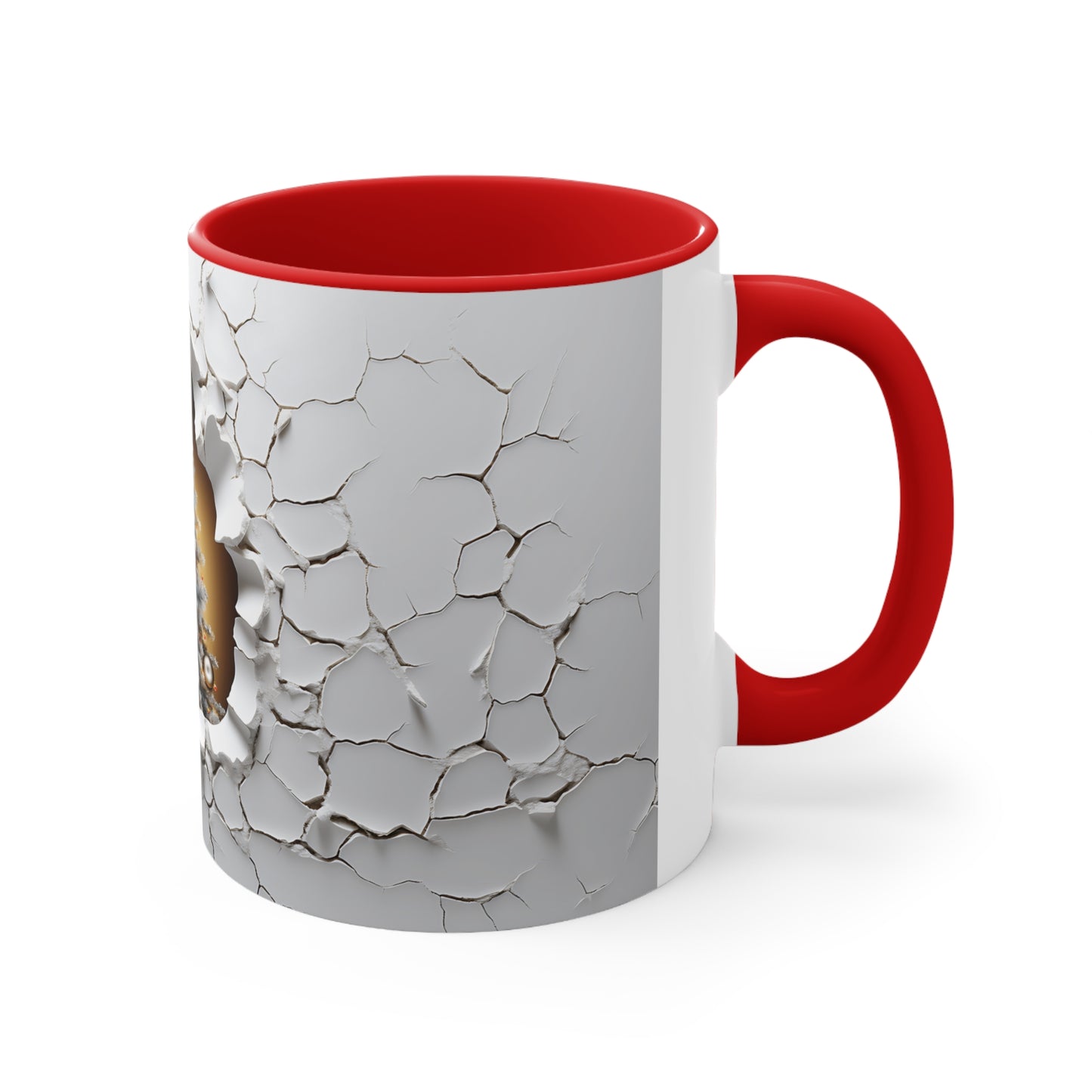 3d Christmas Tree Accent Coffee Mug, 11oz