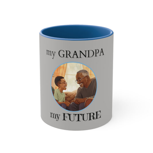 My Grandpa My Future Accent Coffee Mug, 11oz