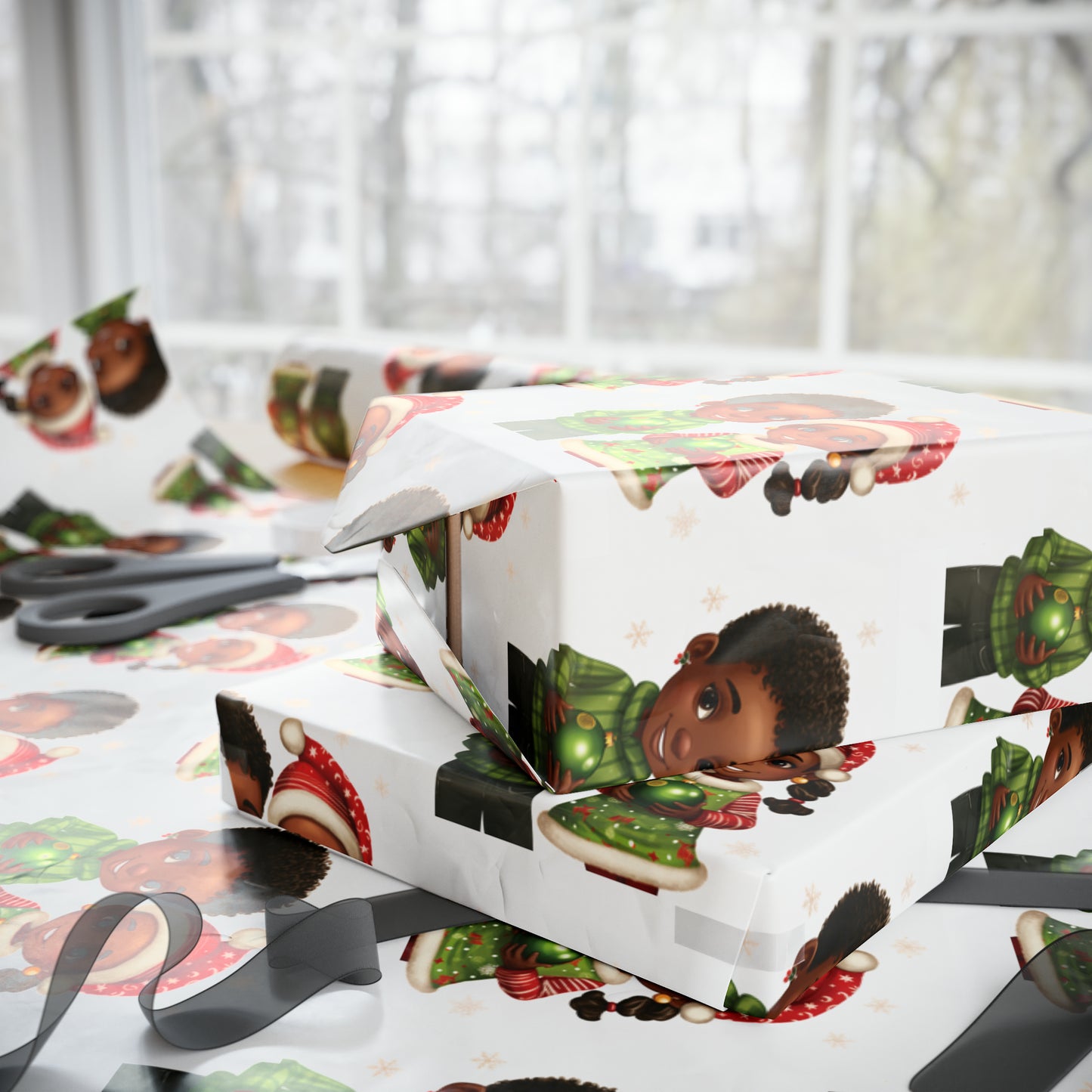 African American Kids Wrapping Paper