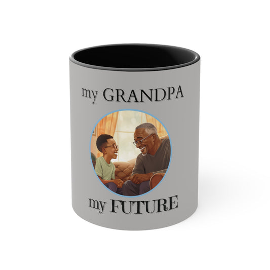 My Grandpa My Future Accent Coffee Mug, 11oz