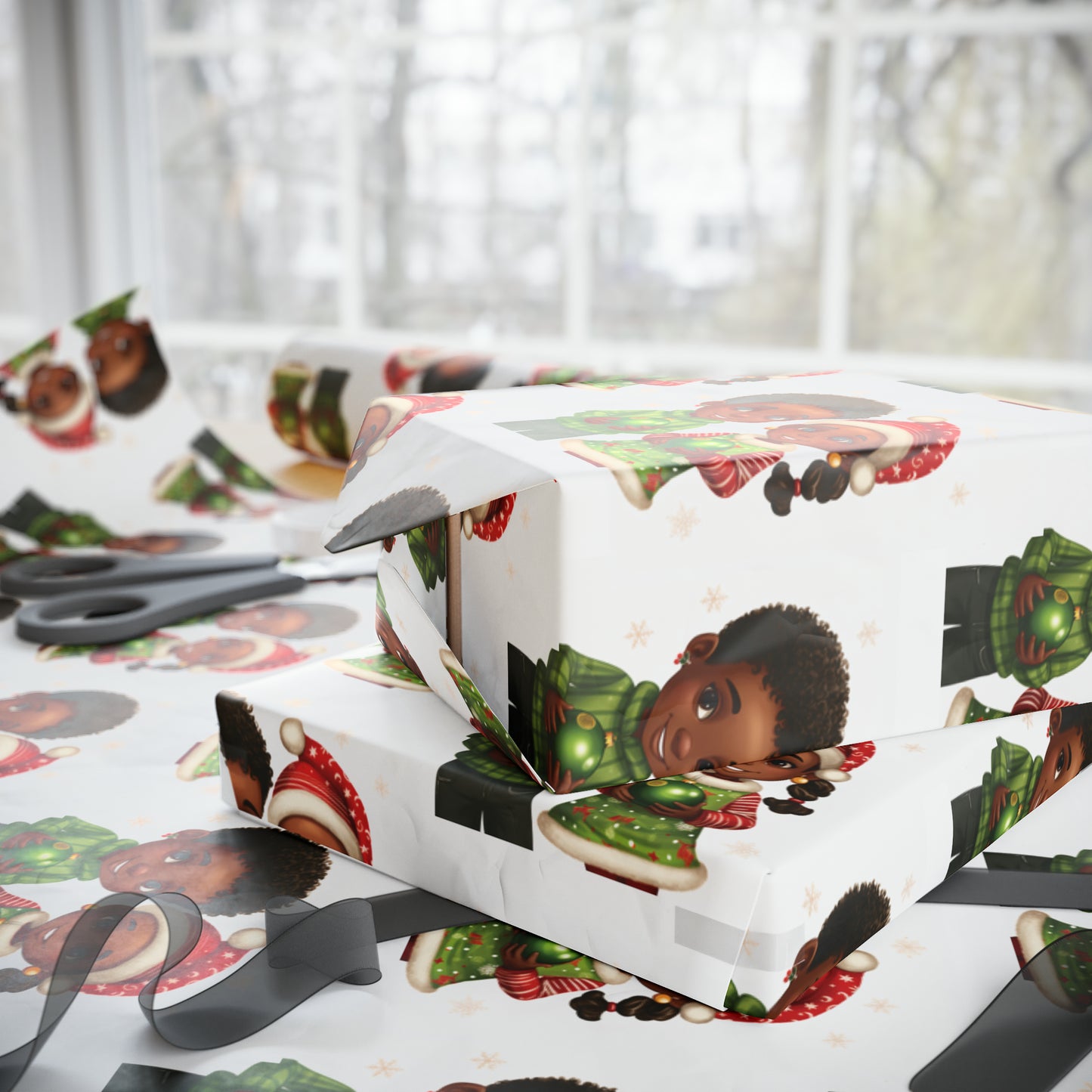 African American Kids Wrapping Paper