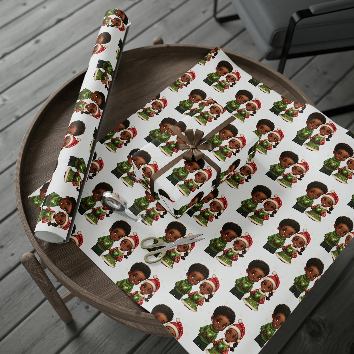 African American Kids Wrapping Paper