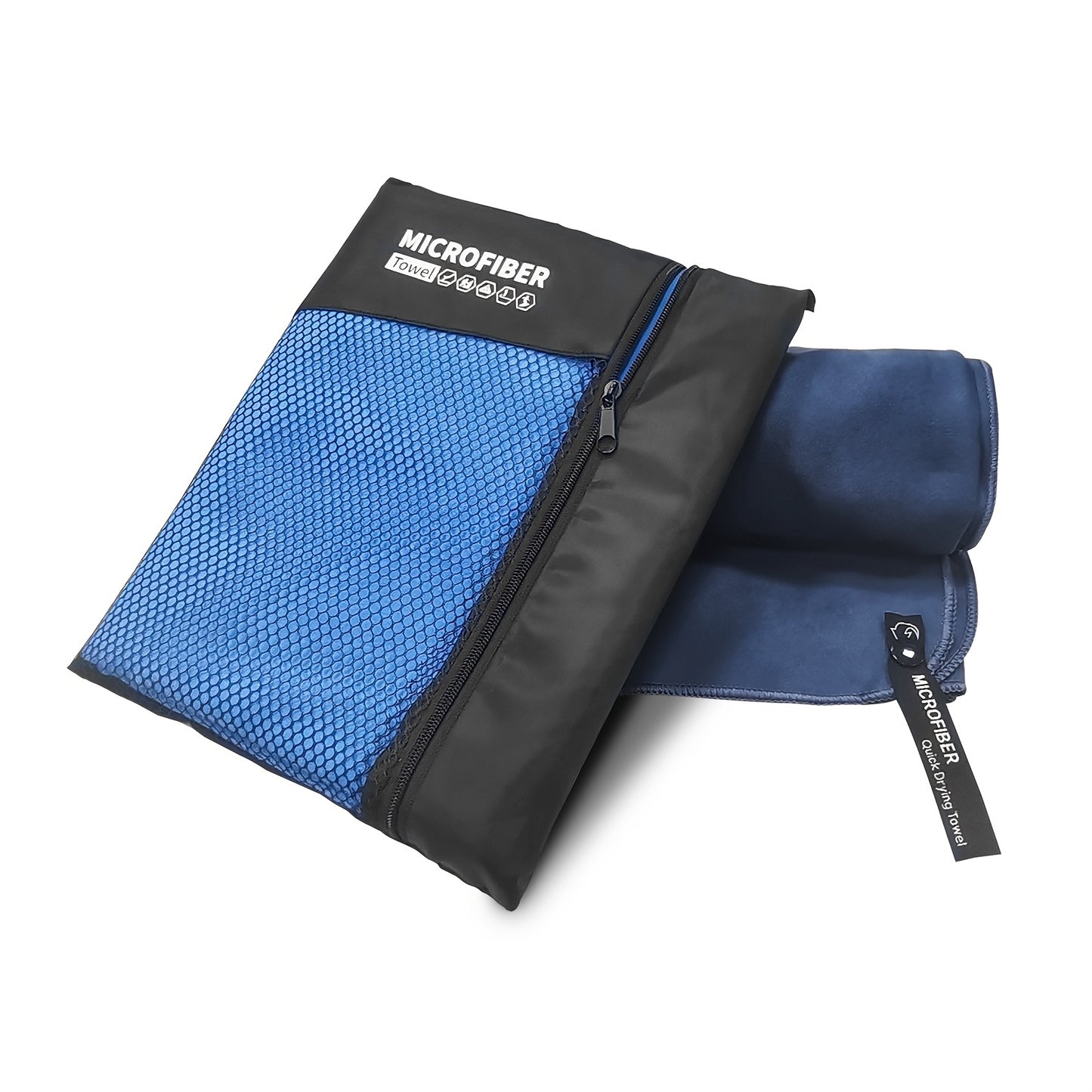 Quick Drying Absorbent 1pc Mutao Microfiber Towel - With Mesh Bag For Camping, Gym Yoga, Backpacking, Hiking