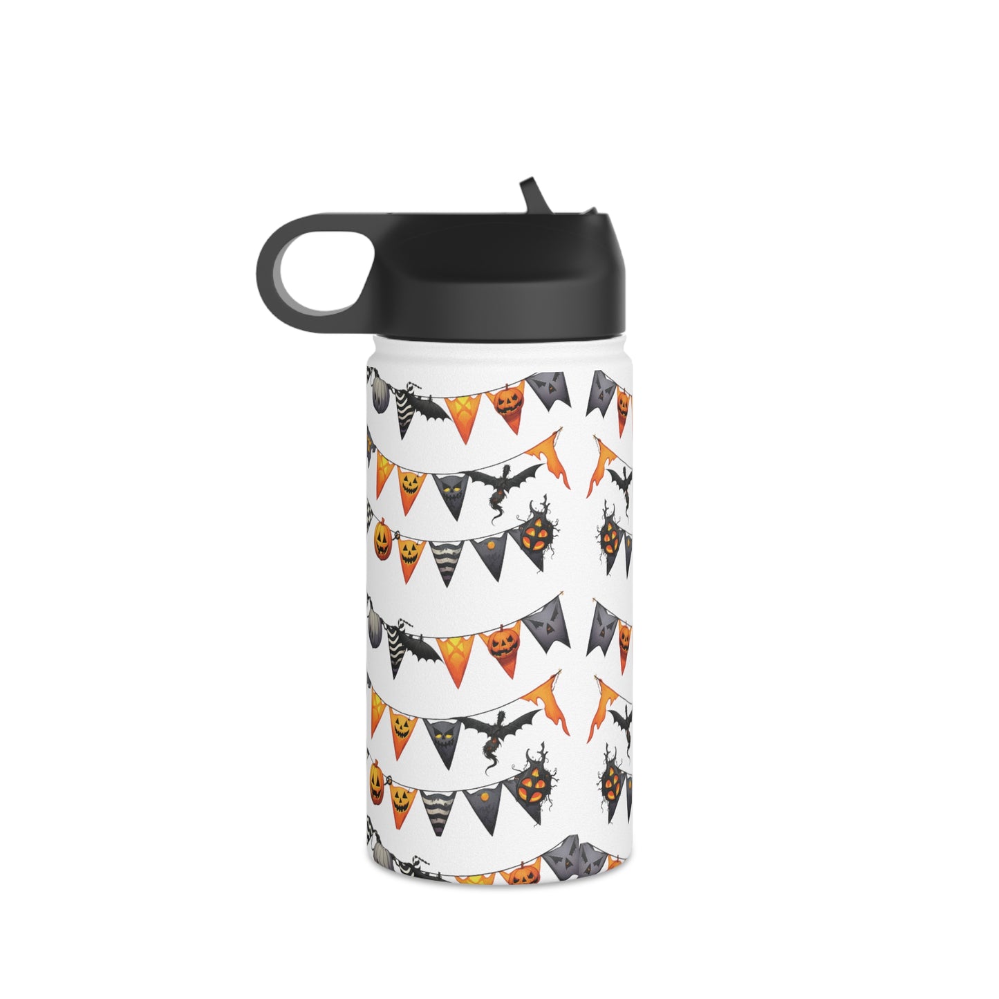 Halloween Flag Stainless Steel Water Bottle, Standard Lid