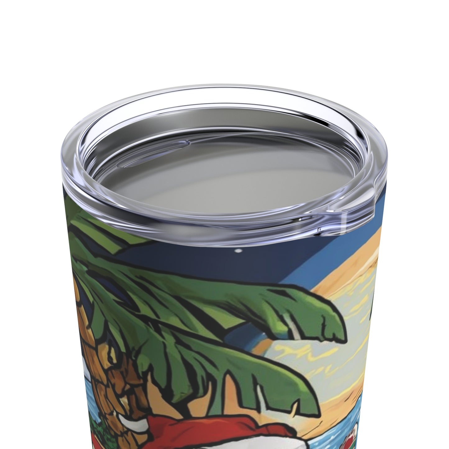 Couple Christmas in the Tropics Tumbler 20oz