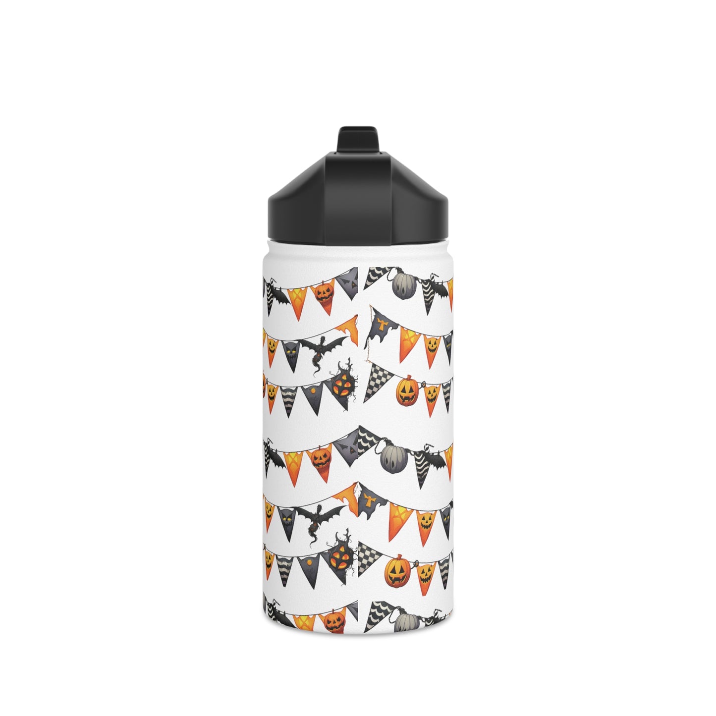 Halloween Flag Stainless Steel Water Bottle, Standard Lid