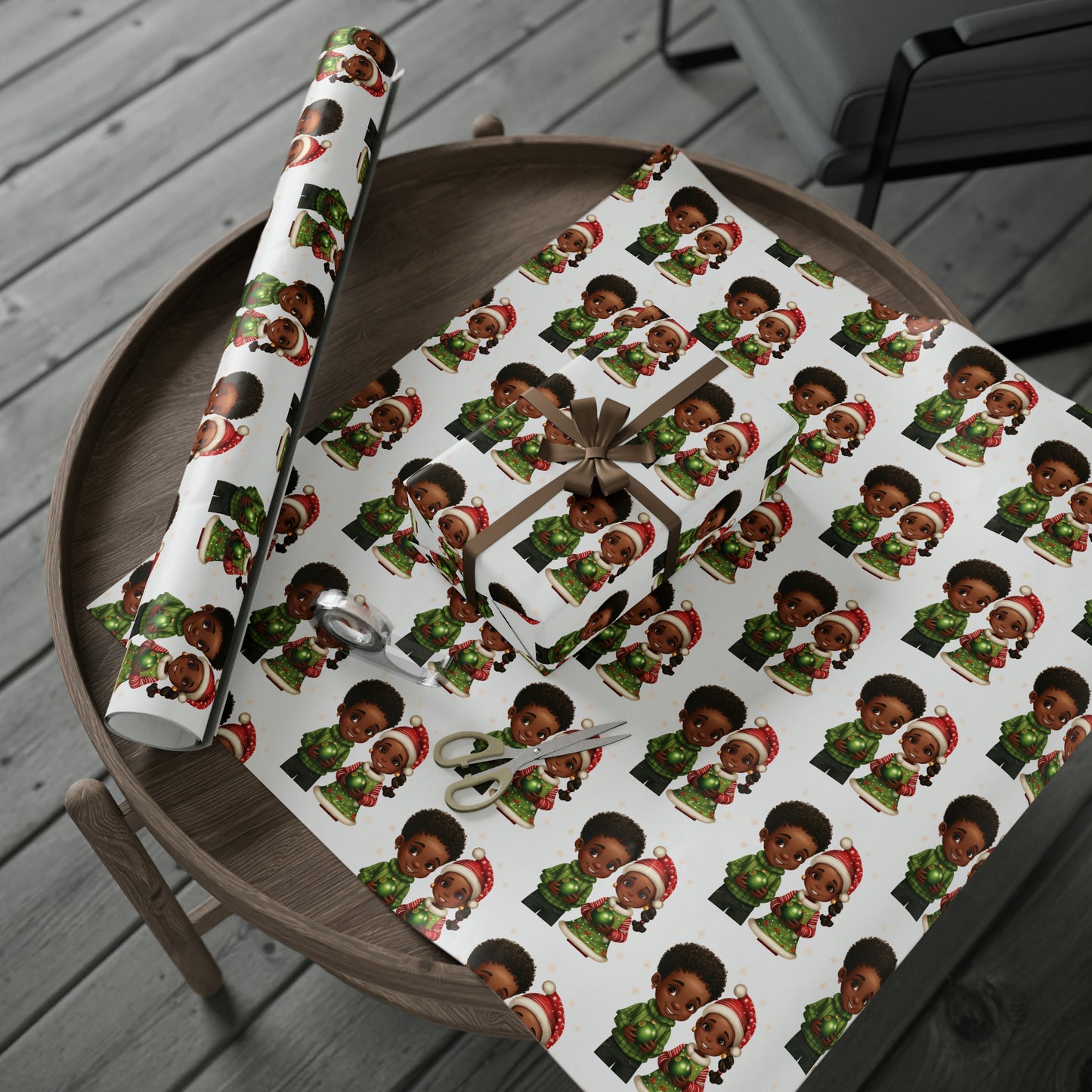 African American Kids Wrapping Paper