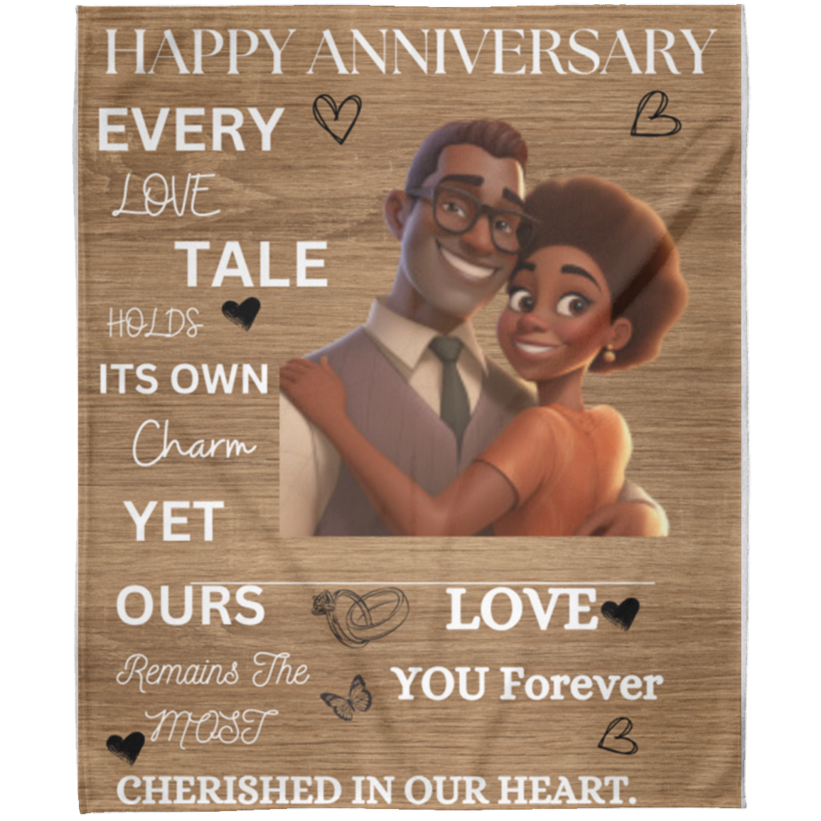 Happy Anniversary TO MY WIFE|TO WIFE FROM HUSBAND GIFT|ANNIVERSARY| Blanket 50x60