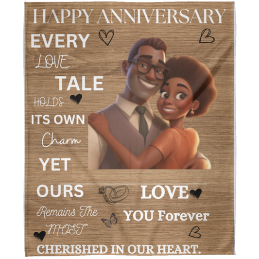 Happy Anniversary TO MY WIFE|TO WIFE FROM HUSBAND GIFT|ANNIVERSARY| Blanket 50x60