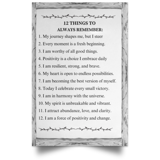 12 Things to Always Remember Poster