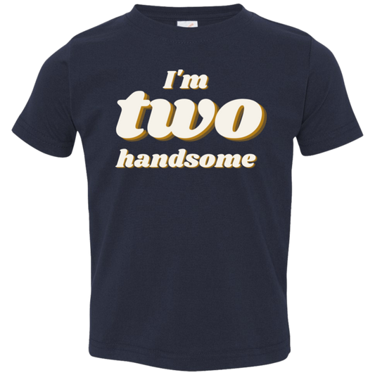 I'm Two Handsome Baby T-Shirt|2nd Birthday outfit for boys|B-Day T-Shirt for Toddler Boys