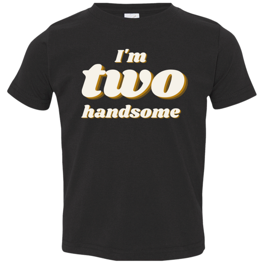 I'm Two Handsome Baby T-Shirt|2nd Birthday outfit for boys|B-Day T-Shirt for Toddler Boys