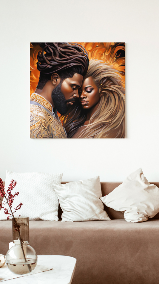 Couple Firey Canvas