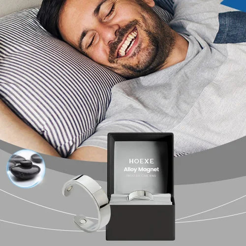 Hoexe Silver Magnetic  Body Comfort Sports Portable Simple Men's Daily Accessory Ring