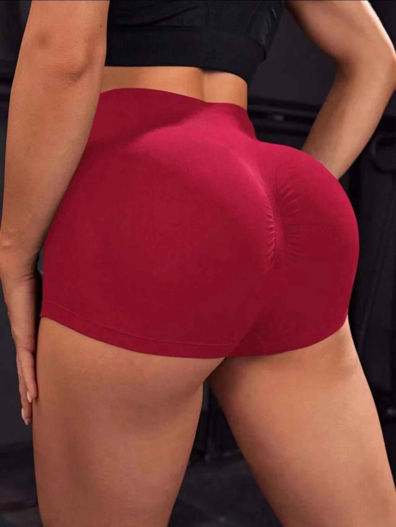 Women's high-waisted yoga sports pants three-point trousers leggings seamless high-elastic tights running fitness pants