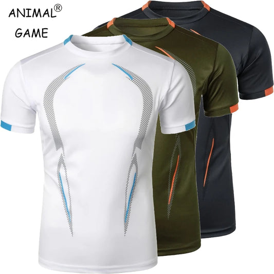 Mens Sport Gym Breathable T Shirt Men Quick Drying Jogging Tops Men Lightweight Training Tees Fitness Tops Running Sweatwear