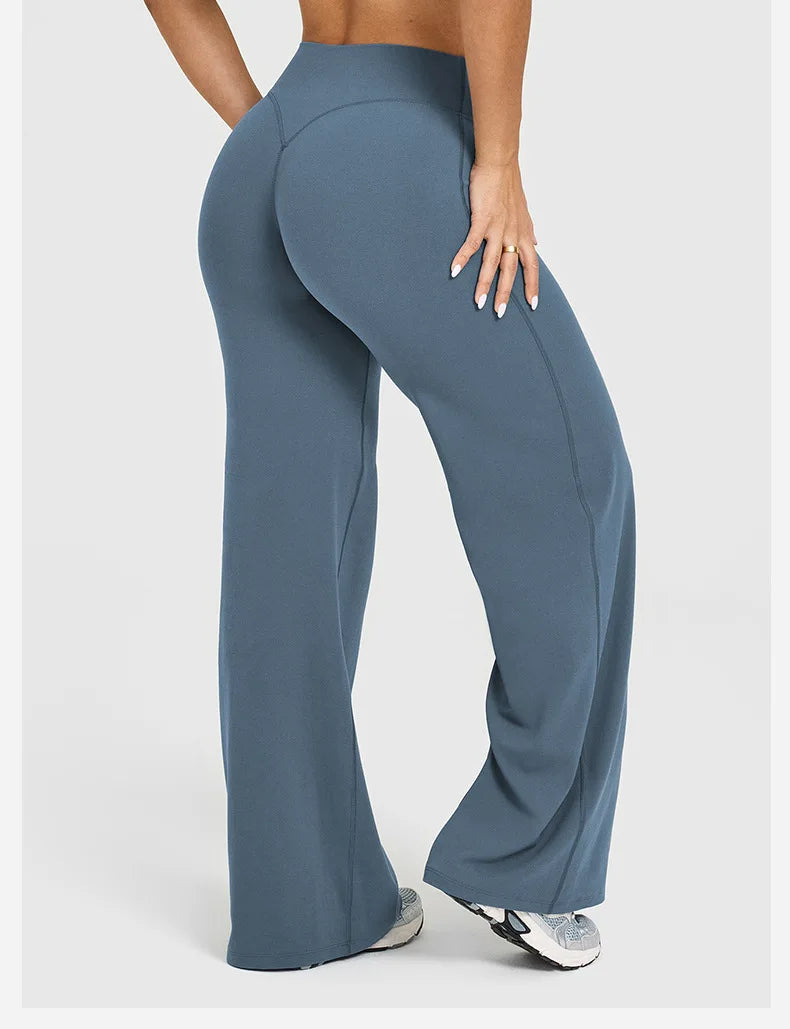 Sports straight-leg pants for women without embarrassment wide-leg pants yoga breathable fitness clothing versatile casual pants