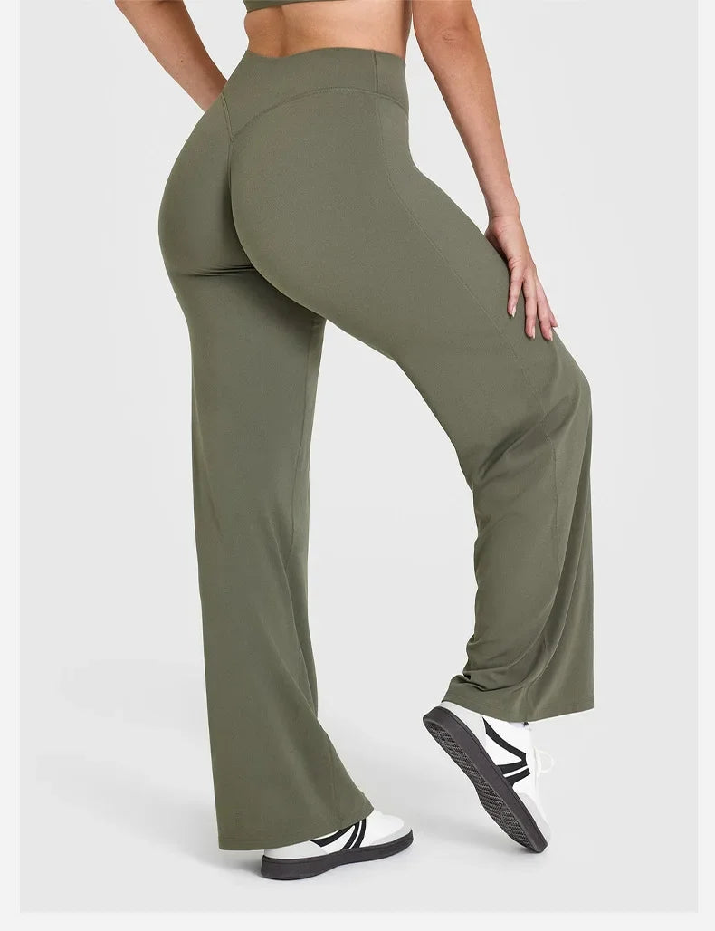Sports straight-leg pants for women without embarrassment wide-leg pants yoga breathable fitness clothing versatile casual pants
