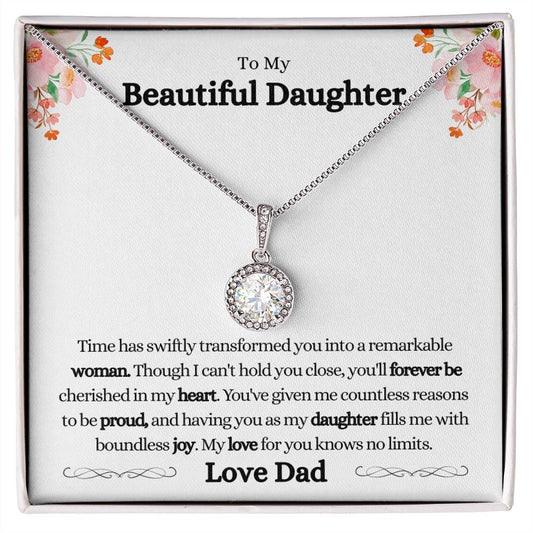 Proud Father Necklace|Daughter|Bride|Wedding|Daughter Birthday||Dad's Necklace to Daughter