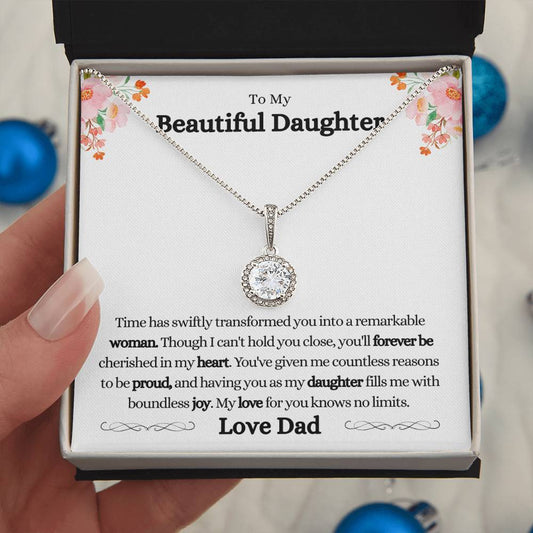 Proud Father Necklace|Daughter|Bride|Wedding|Daughter Birthday||Dad's Necklace to Daughter