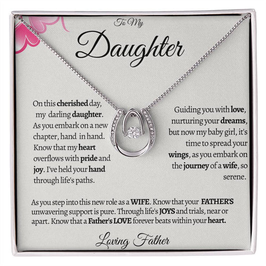 ProudDad|LovingFather|FatherDaughterNecklace|Wedding|Bride|Engagement|