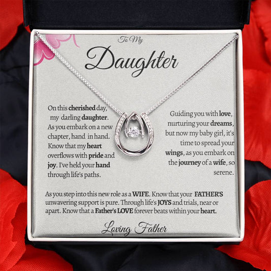 ProudDad|LovingFather|FatherDaughterNecklace|Wedding|Bride|Engagement|