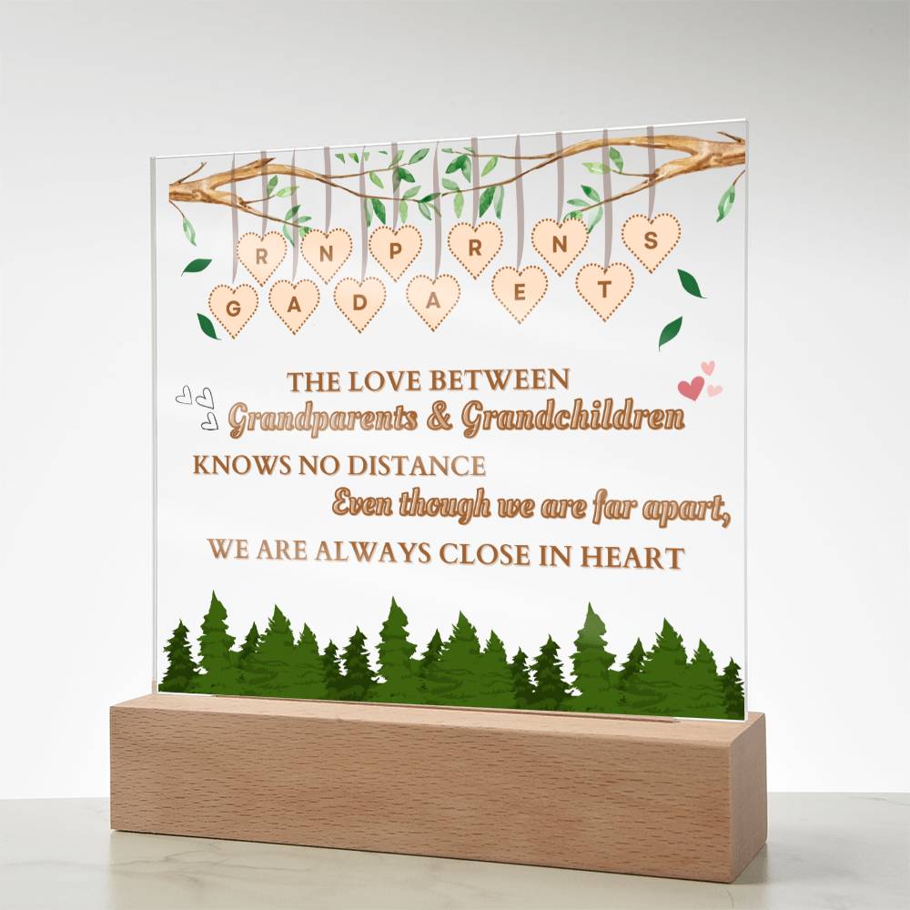 Grandparents Christmas Gift Acrylic Plaque