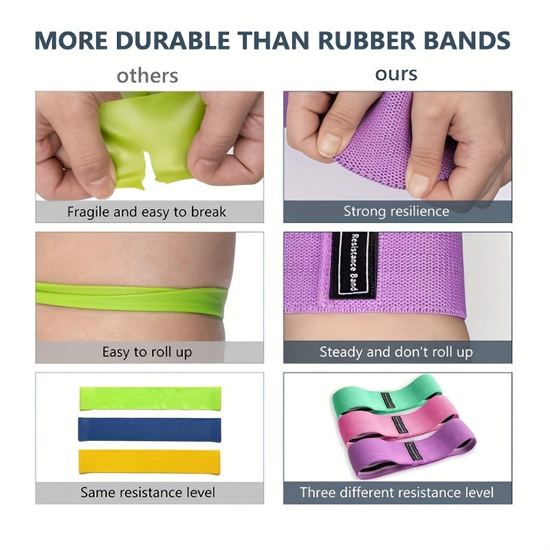Butt Lifter Yoga Resistance Bands for Fitness Squats, Latex Non-Slip Elastic Band Suitable for Hip Training, Gym Workout Tension Straps